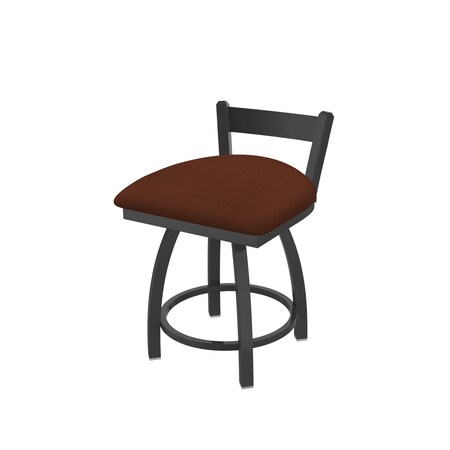 Holland Bar Stool Co 18" Low Back Swivel Vanity Stool, Pewter Finish, Rein Adobe Seat 82118PW023